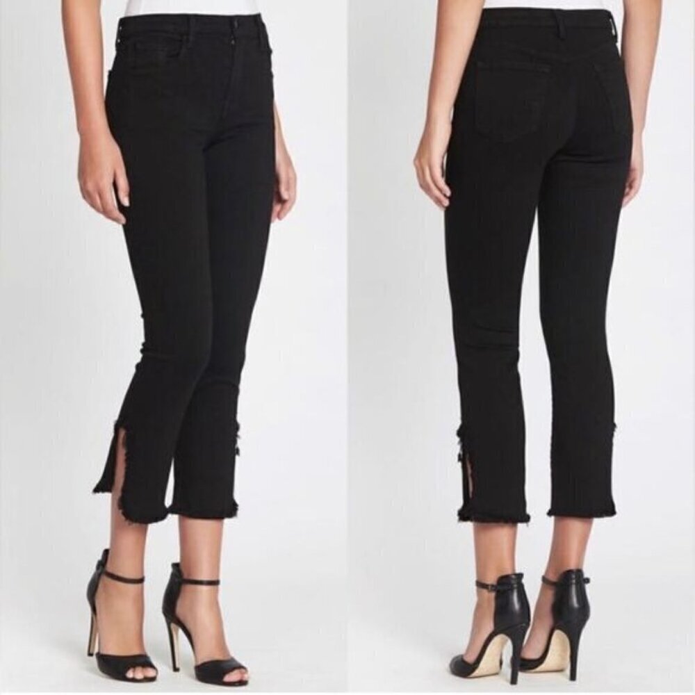 J Brand Ruby High Rise Crop Fateful Black Jeans 27‎